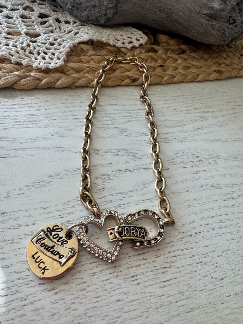 VINTAGE Juicy Couture "Love Luck Couture" necklace